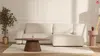 Vente-unique - DAVISO Sofa Stoff Beige - B 162 cm x H 87 cm x L 264 cm Bild 2