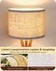 EDISHINE Nachttischlampe Nachttischlampe Holz, LED wechselbar, Warmweiß, LED Tischlampe mit Leinen Lampenschirm, Beige, Inkl. Leuchtmittel Bild 3