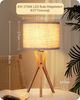 EDISHINE Nachttischlampe Nachttischlampe Holz, LED wechselbar, Warmweiß, LED Tischlampe mit Leinen Lampenschirm, Beige, Inkl. Leuchtmittel Bild 4