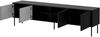 Wohnzimmer-Set Cuird I Kommode, TV-Lowboard, Couchtisch, Vitrine (Farbe: Schwarz / Nuss Warmia) Bild 5