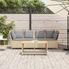 vidaXL Gartensofa mit Kissen Beige Poly Rattan 4104126 Bild 3