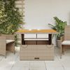 vidaXL Gartentisch Beige 110 x 110 x 71 cm Poly Rattan und Akazienholz 368274 Bild 3