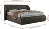Polsterbett mit Lattenrost, Doppelbett Bettkasten, Bettgestell mit Gasdruckfeder Multipocket Matratze Härtegrad H3/H4 - CAELA CLASSIC - 180 x 200 cm - Dunkelgrau Velvet - ELORI LUX Bild 4