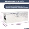 Aluminiumbox mit Deckel - Abschließbar | Alubox Deichselbox Alu Anhängerbox Werkzeugkiste Metall Transportbox Metallkiste, 60x23,5x23cm Silber Bild 3