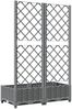 vidaXL Pflanzkübel mit Rankgitter Hellgrau 80x40x121,5 cm PP 153271 Bild 4