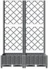 vidaXL Pflanzkübel mit Rankgitter Hellgrau 80x40x121,5 cm PP 153271 Bild 3