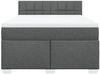 vidaXL Boxspringbett mit Matratze Dunkelgrau 160x200 cm Stoff 3285940 Bild 4