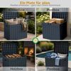 ONDIS24 Gartenbox City Cube Holzoptik Kissenbox Poolbox Sitztruhe 110L, UV,- und witterungsbeständig, abschließbar Bild 3
