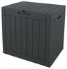 ONDIS24 Gartenbox City Cube Holzoptik Kissenbox Poolbox Sitztruhe 110L, UV,- und witterungsbeständig, abschließbar Bild 2