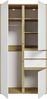 Xonox Falun Kleiderschrank 2-türig, Artisan Eiche Nachbildung, Weiß, 100x194x56 cm Bild 3