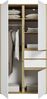 Xonox Falun Kleiderschrank 2-türig, Artisan Eiche Nachbildung, Weiß, 100x194x56 cm Bild 4