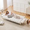 Schlafsofa Samt mit verstellbarer Rückenlehne & Armlehnen, 183 x 76 x 75 cm, beige Bild 5