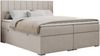 Boxspringbett mit 2 Bettkästen, Matratze und Topper, Polsterbett - ALLY - 160x200cm - Beige Stoff - H4 Bild 3