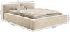 Selsey 'Tilves Slim'Polsterbett 200x200 mit Bettkasten und Lattenrost, Velours, braun Bild 5