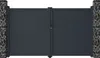 Vente-unique - NAZARIO Eingangstor Metall Grau - B 4,6 cm x H 176 cm x L 300 cm Bild 4