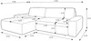 Vente-unique - DAVISO Sofa Stoff Rot - B 162 cm x H 87 cm x L 264 cm Bild 5