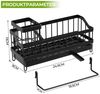 GLIESE Küchenorganizer-Set Spülen-Organizer Automatische Entwässerung für Küche, für Spüle, Arbeitsplatte, Badezimmer, Waschraum, Küche, 24,5 x 9 x 13 cm Bild 2