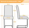 Yaheetech 2er-Set Freischwinger, Kunstleder, Hellbraun, 41,5 x 55 x 103 cm Bild 4
