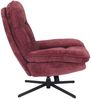 Relaxsessel HWC-P32, Fernsehsessel Nosagfederung Polstersessel, drehbar Metall Stoff/Textil Chenille (370 g/m²) ~ beere Bild 5