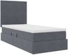 vidaXL Aufbewahrungsbett mit Matratze Dunkelgrau 100 x 200 cm Samt 3371950 Bild 5