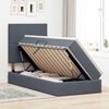 vidaXL Aufbewahrungsbett mit Matratze Dunkelgrau 100 x 200 cm Samt 3371950 Bild 4
