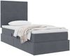 vidaXL Aufbewahrungsbett mit Matratze Dunkelgrau 100 x 200 cm Samt 3371950 Bild 3