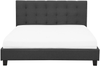Wasserbett ROCHELLE 180 x 200 cm Stoff Dunkelgrau Bild 4
