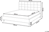 Wasserbett ROCHELLE 180 x 200 cm Stoff Dunkelgrau Bild 2