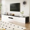 TV-Schrank 180 x 35 x 30 cm, Schwarz-Weiß, Hochglanz/Matt, mit LED-Beleuchtung, wandmontierbar Bild 4