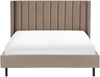 Bett mit Lattenrost VILLETTE 160 x 200 cm Samtstoff Taupe Bild 4