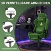 Luxuriöser Gaming Stuhl Atmungsaktives Wildlederimitat Grün 90-155° Recamiere Bild 4