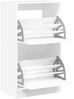 vidaXL Schuhschrank mit 2 Klappen Weiß 60x42x108 cm 3214385 Bild 5