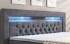 Boxspringbett Sera mit LED und Stauraum (4 Schubladen) 200x200 Grau H4 (100kg+) Bild 3