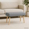 vidaXL Kanalgepolsterte Bank Hellgrau 80 x 40 x 46 cm Stoff 42038473 Bild 4