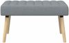 vidaXL Kanalgepolsterte Bank Hellgrau 80 x 40 x 46 cm Stoff 42038473 Bild 5