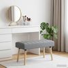 vidaXL Kanalgepolsterte Bank Hellgrau 80 x 40 x 46 cm Stoff 42038473 Bild 3