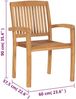 vidaXL Stapelbare Gartenstühle 8 Stk. Massivholz Teak 3073209 Bild 5