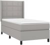 vidaXL Boxspringbett mit Matratze & LED Stoff Hellgrau 90x200 cm, Härtegrad: H2 [3138285] Bild 4