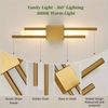 Riserva Wandleuchte Goldene LED Wandleuchte 40cm, 10W 3000K für Flur Schlafzimmer Bild 3