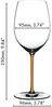 RIEDEL 4900/0O FATTO A MANO Cabernet / Merlot Weinglas - Stiel ORANGE Bild 2