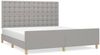 Doppelbett mit Kopfteil Stoff Hellgrau 160x200 cm Bild 2