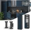 Herdumbauschrank Fame-Line Dunkelblau Hochglanz 60 cm Vicco Bild 2
