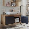 Roomart ATLANTIC-100 Badmöbel Set– 2-teiliges Badezimmermöbel Set - Waschbecken mit Unterschrank - H 45 x B 45 x T 100 cm • Anthrazit-Eiche Bild 2