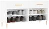 vidaXL Schuhbank Weiß 102x35x55 cm Holzwerkstoff 829724 Bild 3