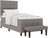 vidaXL Boxspringbett mit Kopfteil Taupe 90 x 190 cm Stoff 3344034 Bild 2