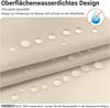 Duschvorhang 180x160cm Beige Polyester, Antischimmel Wasserabweisend, Waschbar Bild 2