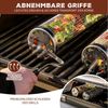 eluno Grillkörbe 2er Set aus Edelstahl, ca. 46 x 8,5 x 8,5 cm (B/H/T) Bild 4