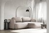 Selsey Tvoya Ecksofa mit Schlaffunktion, Ottomane rechts, hellbeige Chenille Bild 3