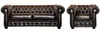 Vente-unique - BRENTON Sofa and armchair set Leder Braun - B 96 cm x H 73 cm x L 201 cm105 cm Bild 5