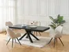 Vente-unique - CATONAV Esstisch Holz, Platte Schwarz - B 90 cm x H 75 cm x L 200 cm160 cm240 cm Bild 3